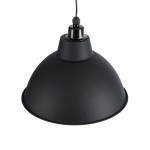 GloboStar® LOUVE 01176 Vintage Industrial Κρεμαστό Φωτιστικό Οροφής Μονόφωτο 1 x E27 AC220-240V IP20 - Φ40 x Y30cm - Μαύρο με Ασημί Μεταλλικό Καμπάνα - 5 Χρόνια Εγγύηση