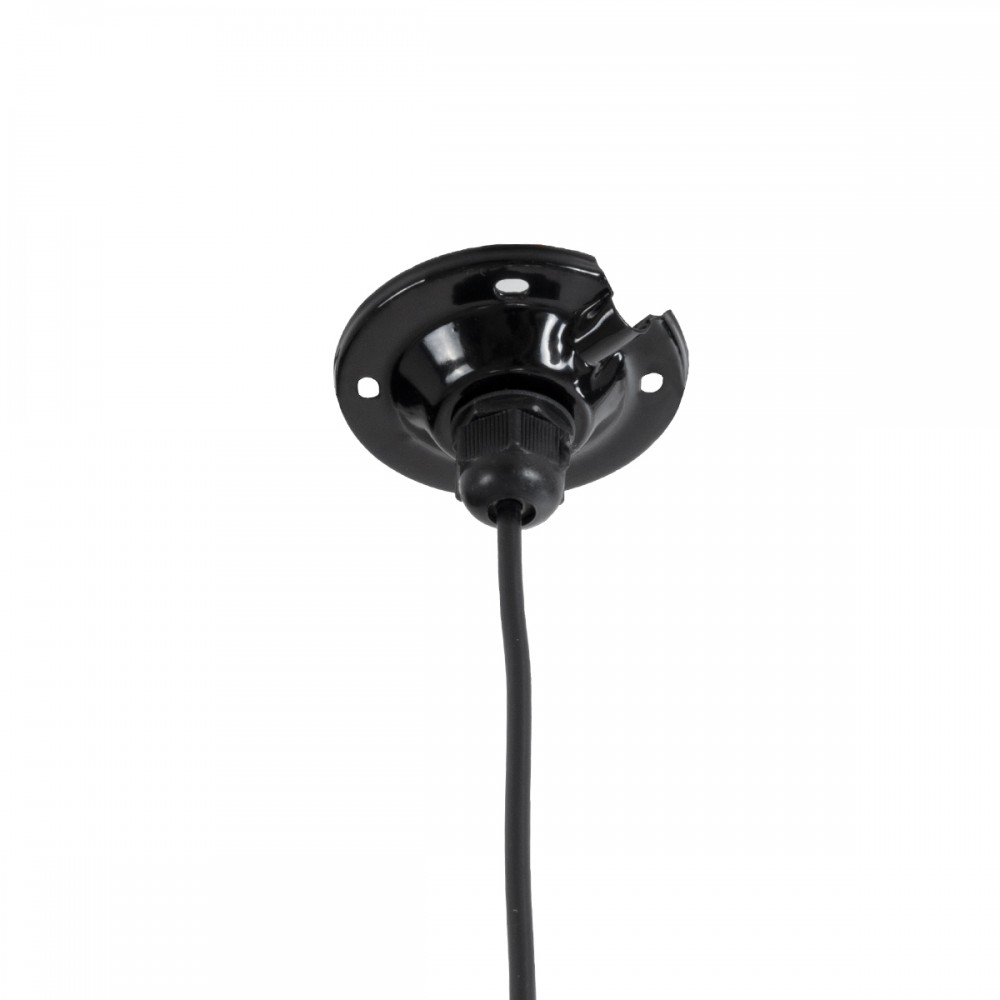 GloboStar® LOUVE 01176 Vintage Industrial Κρεμαστό Φωτιστικό Οροφής Μονόφωτο 1 x E27 AC220-240V IP20 - Φ40 x Y30cm - Μαύρο με Ασημί Μεταλλικό Καμπάνα - 5 Χρόνια Εγγύηση