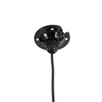 GloboStar® LOUVE 01176 Vintage Industrial Κρεμαστό Φωτιστικό Οροφής Μονόφωτο 1 x E27 AC220-240V IP20 - Φ40 x Y30cm - Μαύρο με Ασημί Μεταλλικό Καμπάνα - 5 Χρόνια Εγγύηση