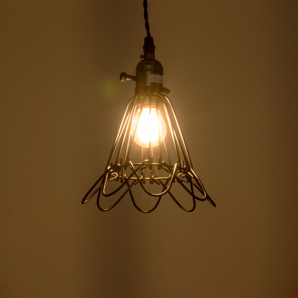 GloboStar® DANE 01181 Vintage Κρεμαστό Φωτιστικό Οροφής Μονόφωτο 1 x E27 AC220-240V IP20 - Φ10 x Υ20cm - Μαύρο Μεταλλικό Πλέγμα - 5 Χρόνια Εγγύηση