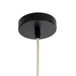 GloboStar® BAHAMAS 01202 Vintage Κρεμαστό Φωτιστικό Οροφής Μονόφωτο 1 x E27 AC220-240V - Φ30 x Υ40cm - Μπεζ Μπαμπού Καμπάνα - 5 Χρόνια Εγγύηση
