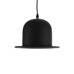 GloboStar® CHARLO 01214 Vintage Κρεμαστό Φωτιστικό Οροφής Μονόφωτο 1 x E27 AC220-240V - Φ26 x Υ16cm - Μαύρο Μεταλλικό Καμπάνα - 5 Χρόνια Εγγύηση