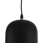 GloboStar® CHARLO 01214 Vintage Κρεμαστό Φωτιστικό Οροφής Μονόφωτο 1 x E27 AC220-240V - Φ26 x Υ16cm - Μαύρο Μεταλλικό Καμπάνα - 5 Χρόνια Εγγύηση