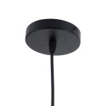 GloboStar® CHARLO 01214 Vintage Κρεμαστό Φωτιστικό Οροφής Μονόφωτο 1 x E27 AC220-240V - Φ26 x Υ16cm - Μαύρο Μεταλλικό Καμπάνα - 5 Χρόνια Εγγύηση