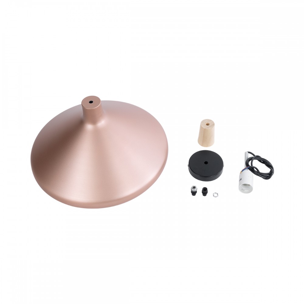 GloboStar® FERCLA 01223 Μοντέρνο Κρεμαστό Φωτιστικό Οροφής Μονόφωτο 1 x E27 AC220-240V - Φ40 x Υ30cm - Χάλκινο Μεταλλικό Καμπάνα - 5 Χρόνια Εγγύηση