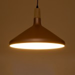 GloboStar® FERCLA 01223 Μοντέρνο Κρεμαστό Φωτιστικό Οροφής Μονόφωτο 1 x E27 AC220-240V - Φ40 x Υ30cm - Χάλκινο Μεταλλικό Καμπάνα - 5 Χρόνια Εγγύηση