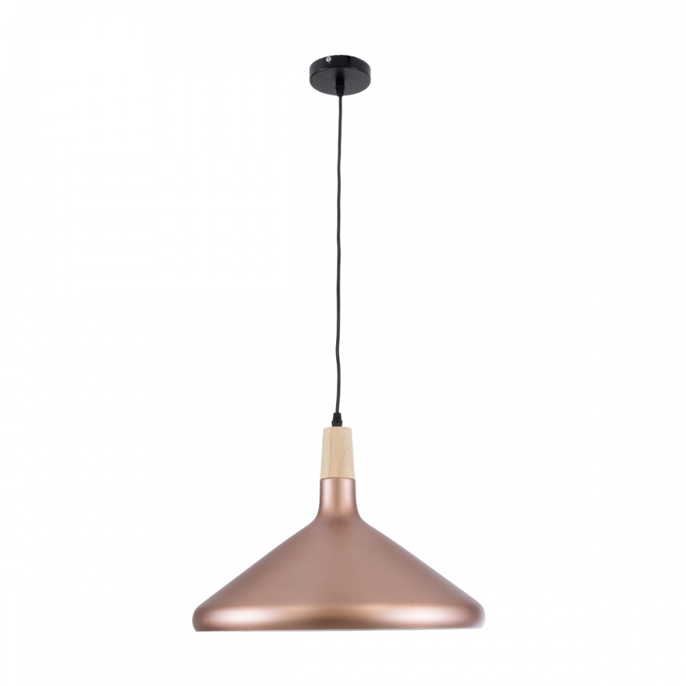 GloboStar® FERCLA 01223 Μοντέρνο Κρεμαστό Φωτιστικό Οροφής Μονόφωτο 1 x E27 AC220-240V - Φ40 x Υ30cm - Χάλκινο Μεταλλικό Καμπάνα - 5 Χρόνια Εγγύηση