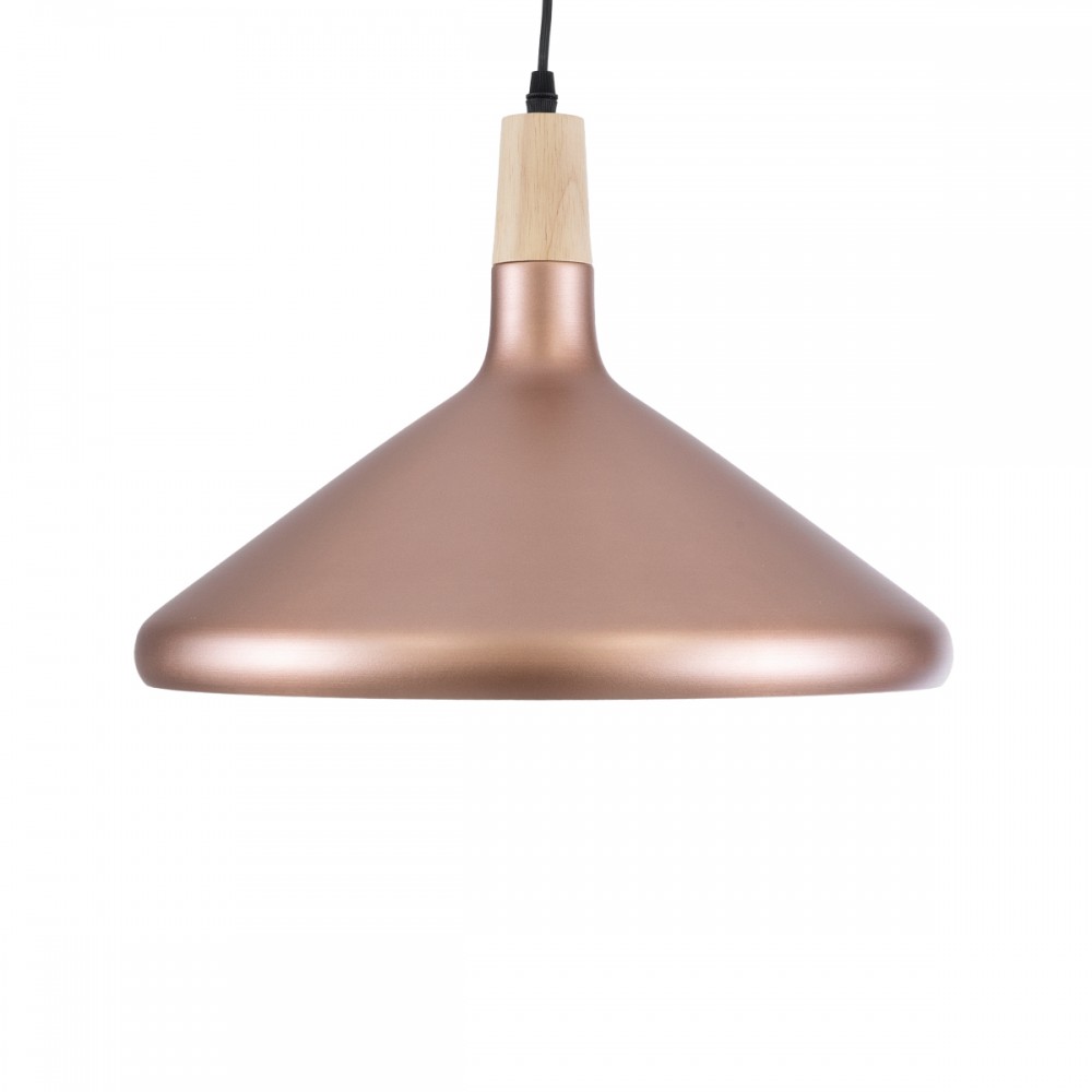 GloboStar® FERCLA 01223 Μοντέρνο Κρεμαστό Φωτιστικό Οροφής Μονόφωτο 1 x E27 AC220-240V - Φ40 x Υ30cm - Χάλκινο Μεταλλικό Καμπάνα - 5 Χρόνια Εγγύηση