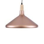 GloboStar® FERCLA 01223 Μοντέρνο Κρεμαστό Φωτιστικό Οροφής Μονόφωτο 1 x E27 AC220-240V - Φ40 x Υ30cm - Χάλκινο Μεταλλικό Καμπάνα - 5 Χρόνια Εγγύηση