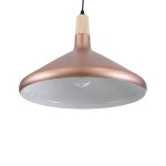 GloboStar® FERCLA 01223 Μοντέρνο Κρεμαστό Φωτιστικό Οροφής Μονόφωτο 1 x E27 AC220-240V - Φ40 x Υ30cm - Χάλκινο Μεταλλικό Καμπάνα - 5 Χρόνια Εγγύηση