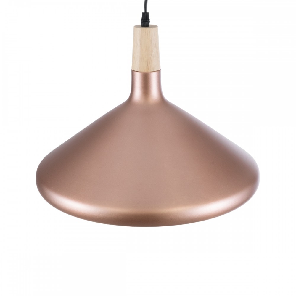 GloboStar® FERCLA 01223 Μοντέρνο Κρεμαστό Φωτιστικό Οροφής Μονόφωτο 1 x E27 AC220-240V - Φ40 x Υ30cm - Χάλκινο Μεταλλικό Καμπάνα - 5 Χρόνια Εγγύηση