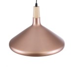 GloboStar® FERCLA 01223 Μοντέρνο Κρεμαστό Φωτιστικό Οροφής Μονόφωτο 1 x E27 AC220-240V - Φ40 x Υ30cm - Χάλκινο Μεταλλικό Καμπάνα - 5 Χρόνια Εγγύηση