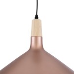 GloboStar® FERCLA 01223 Μοντέρνο Κρεμαστό Φωτιστικό Οροφής Μονόφωτο 1 x E27 AC220-240V - Φ40 x Υ30cm - Χάλκινο Μεταλλικό Καμπάνα - 5 Χρόνια Εγγύηση