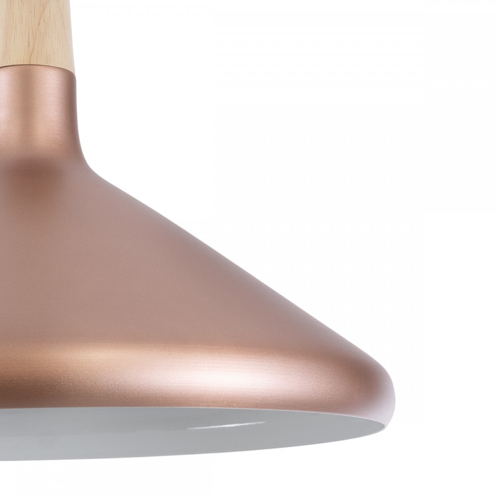 GloboStar® FERCLA 01223 Μοντέρνο Κρεμαστό Φωτιστικό Οροφής Μονόφωτο 1 x E27 AC220-240V - Φ40 x Υ30cm - Χάλκινο Μεταλλικό Καμπάνα - 5 Χρόνια Εγγύηση