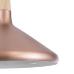GloboStar® FERCLA 01223 Μοντέρνο Κρεμαστό Φωτιστικό Οροφής Μονόφωτο 1 x E27 AC220-240V - Φ40 x Υ30cm - Χάλκινο Μεταλλικό Καμπάνα - 5 Χρόνια Εγγύηση