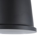 GloboStar® NUNZIATA 01236 Vintage Industrial Κρεμαστό Φωτιστικό Οροφής Μονόφωτο 1 x E27 AC220-240V IP20 - Φ26 x Υ40cm - Μαύρο Μεταλλικό Καμπάνα - 5 Χρόνια Εγγύηση