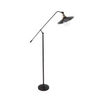 GloboStar® SILENE 01243 Vintage Φωτιστικό Δαπέδου Μονόφωτο 1 x E27 Χάλκινο Μεταλλικό Καμπάνα D30 x H194cm