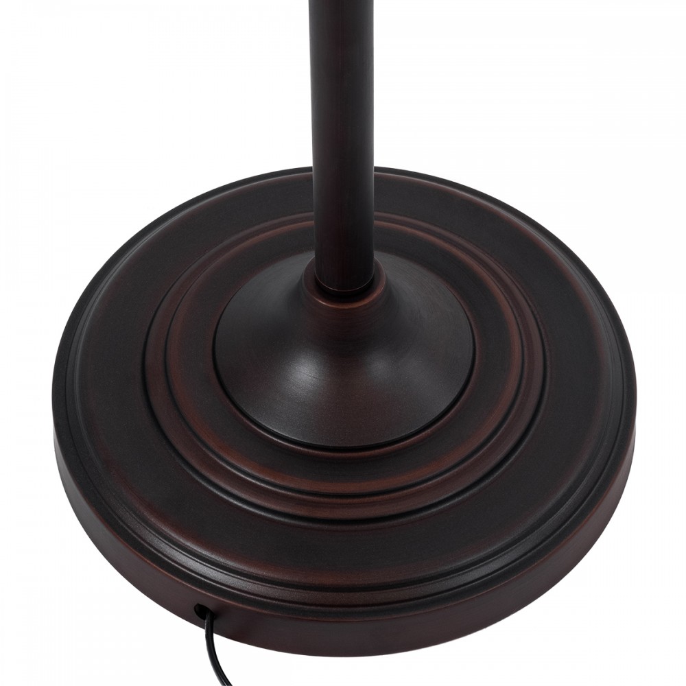 GloboStar® SILENE 01243 Vintage Φωτιστικό Δαπέδου Μονόφωτο 1 x E27 Χάλκινο Μεταλλικό Καμπάνα D30 x H194cm