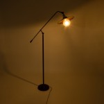 GloboStar® SILENE 01243 Vintage Φωτιστικό Δαπέδου Μονόφωτο 1 x E27 Χάλκινο Μεταλλικό Καμπάνα D30 x H194cm