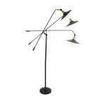 GloboStar® SILENE 01243 Vintage Φωτιστικό Δαπέδου Μονόφωτο 1 x E27 Χάλκινο Μεταλλικό Καμπάνα D30 x H194cm