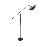 GloboStar® SILENE 01243 Vintage Φωτιστικό Δαπέδου Μονόφωτο 1 x E27 Χάλκινο Μεταλλικό Καμπάνα D30 x H194cm