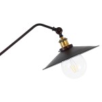 GloboStar® SILENE 01243 Vintage Φωτιστικό Δαπέδου Μονόφωτο 1 x E27 Χάλκινο Μεταλλικό Καμπάνα D30 x H194cm