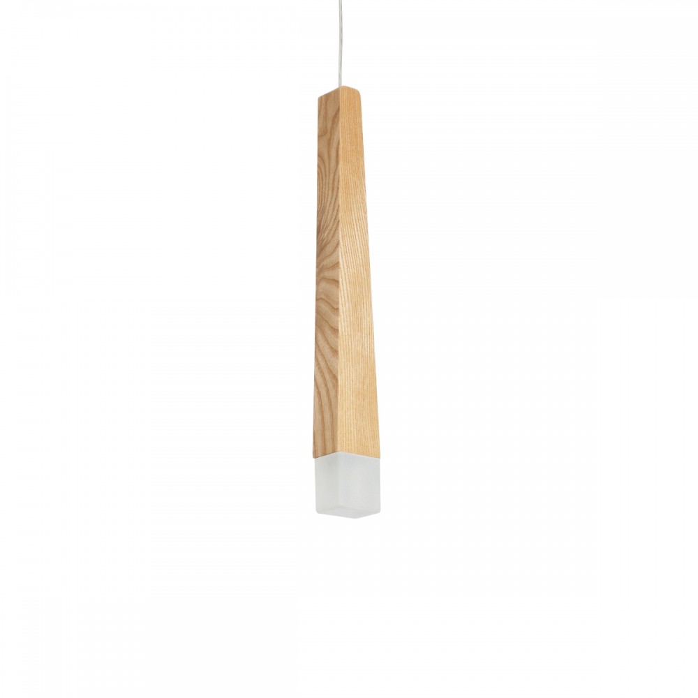 GloboStar® CALISTA 01252 Μοντέρνο Κρεμαστό Φωτιστικό Ανάρτηση Μονόφωτο 1 x G4 IP20 Μπεζ Ξύλο - Μ4 x Π3 x Υ33cm