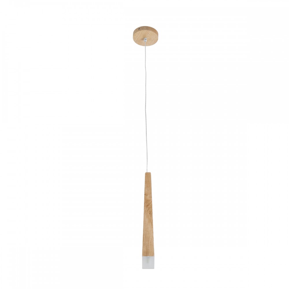 GloboStar® CALISTA 01252 Μοντέρνο Κρεμαστό Φωτιστικό Οροφής LED AC220-240V IP20 - Μ4 x Π3 x Υ33cm - Μπεζ Ξύλινο - Θερμό Λευκό 3000K - 5 Χρόνια Εγγύηση