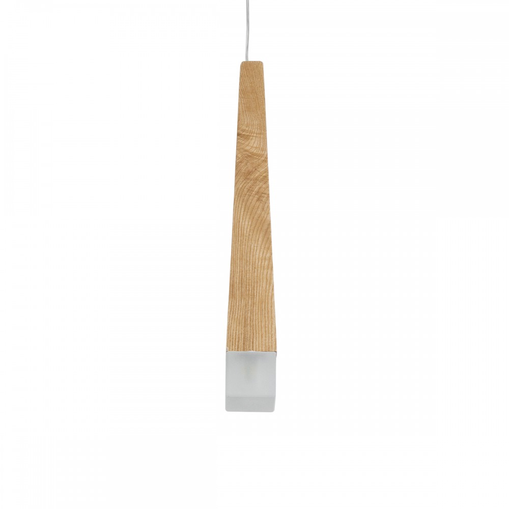 GloboStar® CALISTA 01252 Μοντέρνο Κρεμαστό Φωτιστικό Οροφής LED AC220-240V IP20 - Μ4 x Π3 x Υ33cm - Μπεζ Ξύλινο - Θερμό Λευκό 3000K - 5 Χρόνια Εγγύηση