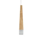 GloboStar® CALISTA 01252 Μοντέρνο Κρεμαστό Φωτιστικό Οροφής LED AC220-240V IP20 - Μ4 x Π3 x Υ33cm - Μπεζ Ξύλινο - Θερμό Λευκό 3000K - 5 Χρόνια Εγγύηση