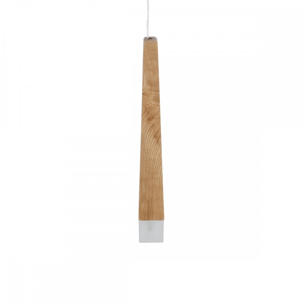 GloboStar® CALISTA 01252 Μοντέρνο Κρεμαστό Φωτιστικό Οροφής LED AC220-240V IP20 - Μ4 x Π3 x Υ33cm - Μπεζ Ξύλινο - Θερμό Λευκό 3000K - 5 Χρόνια Εγγύηση