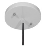 GloboStar® VALLETE WHITE 01256 Μοντέρνο Κρεμαστό Φωτιστικό Οροφής Μονόφωτο 1 x E27 Λευκό Μεταλλικό Καμπάνα Φ45 x Y27cm