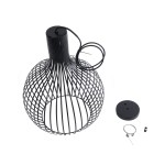 GloboStar® SCANDI 01266 Μοντέρνο Κρεμαστό Φωτιστικό Οροφής Μονόφωτο 1 x E27 AC220-240V IP20 - Φ38 x Υ50cm - Μαύρο Μεταλλικό Καμπάνα - 5 Χρόνια Εγγύηση