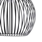 GloboStar® SCANDI 01266 Μοντέρνο Κρεμαστό Φωτιστικό Οροφής Μονόφωτο 1 x E27 AC220-240V IP20 - Φ38 x Υ50cm - Μαύρο Μεταλλικό Καμπάνα - 5 Χρόνια Εγγύηση