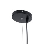GloboStar® SCANDI 01266 Μοντέρνο Κρεμαστό Φωτιστικό Οροφής Μονόφωτο 1 x E27 AC220-240V IP20 - Φ38 x Υ50cm - Μαύρο Μεταλλικό Καμπάνα - 5 Χρόνια Εγγύηση