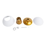 GloboStar® SEVILLE WHITE 01268 Μοντέρνο Κρεμαστό Φωτιστικό Οροφής Μονόφωτο 1 x E27 AC220-240V IP20 - Φ35 x Υ35cm - Λευκό Μεταλλικό Φιγούρα - 5 Χρόνια Εγγύηση
