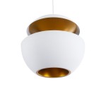 GloboStar® SEVILLE WHITE 01268 Μοντέρνο Κρεμαστό Φωτιστικό Οροφής Μονόφωτο 1 x E27 AC220-240V IP20 - Φ35 x Υ35cm - Λευκό Μεταλλικό Φιγούρα - 5 Χρόνια Εγγύηση
