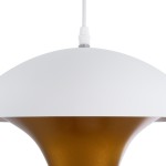 GloboStar® SEVILLE WHITE 01268 Μοντέρνο Κρεμαστό Φωτιστικό Οροφής Μονόφωτο 1 x E27 AC220-240V IP20 - Φ35 x Υ35cm - Λευκό Μεταλλικό Φιγούρα - 5 Χρόνια Εγγύηση