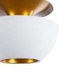 GloboStar® SEVILLE WHITE 01268 Μοντέρνο Κρεμαστό Φωτιστικό Οροφής Μονόφωτο 1 x E27 AC220-240V IP20 - Φ35 x Υ35cm - Λευκό Μεταλλικό Φιγούρα - 5 Χρόνια Εγγύηση
