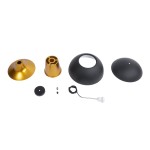 GloboStar® SEVILLE BLACK 01269 Μοντέρνο Κρεμαστό Φωτιστικό Οροφής Μονόφωτο 1 x E27 AC220-240V IP20 - Φ35 x Υ35cm - Μαύρο Μεταλλικό Φιγούρα - 5 Χρόνια Εγγύηση