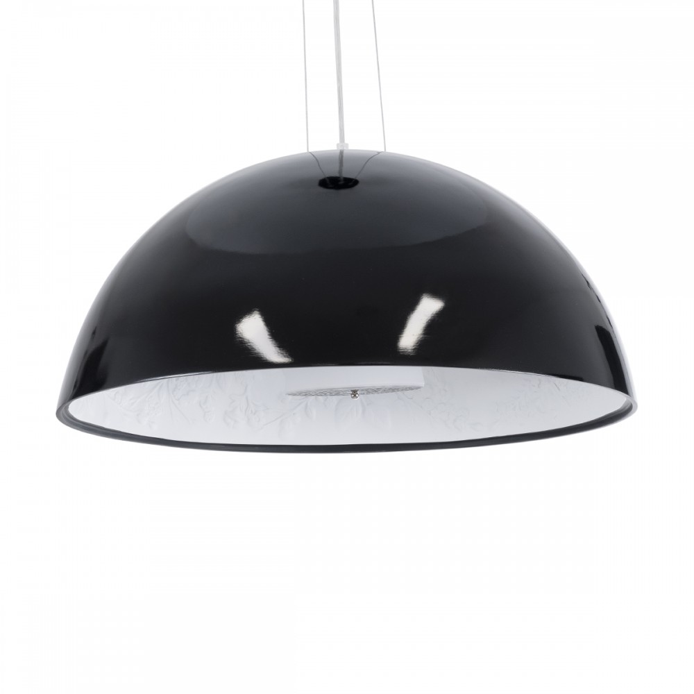 GLOBOSTAR® SERENIA 01270 Μοντέρνο Κρεμαστό Φωτιστικό Οροφής με Ντουί 1 x E27 AC 220-240V IP20 - Μαύρο & Λευκό - Μ60 x Π60 x Υ30cm