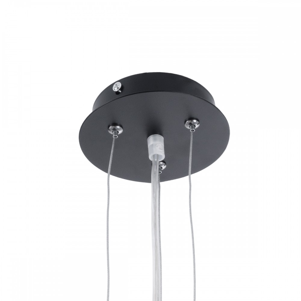 GloboStar® SERENIA BLACK 01270 Μοντέρνο Κρεμαστό Φωτιστικό Οροφής Μονόφωτο 1 x E27 AC220-240V IP20 - Φ60 x Υ30cm - Μαύρο Γύψινο Καμπάνα - 5 Χρόνια Εγγύηση