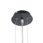GloboStar® SERENIA BLACK 01270 Μοντέρνο Κρεμαστό Φωτιστικό Οροφής Μονόφωτο 1 x E27 AC220-240V IP20 - Φ60 x Υ30cm - Μαύρο Γύψινο Καμπάνα - 5 Χρόνια Εγγύηση