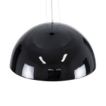 GloboStar® SERENIA BLACK 01270 Μοντέρνο Κρεμαστό Φωτιστικό Οροφής Μονόφωτο 1 x E27 AC220-240V IP20 - Φ60 x Υ30cm - Μαύρο Γύψινο Καμπάνα - 5 Χρόνια Εγγύηση
