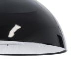 GloboStar® SERENIA BLACK 01270 Μοντέρνο Κρεμαστό Φωτιστικό Οροφής Μονόφωτο 1 x E27 AC220-240V IP20 - Φ60 x Υ30cm - Μαύρο Γύψινο Καμπάνα - 5 Χρόνια Εγγύηση
