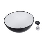 GloboStar® SERENIA BLACK 01272 Μοντέρνο Κρεμαστό Φωτιστικό Οροφής Μονόφωτο 1 x E27 AC220-240V IP20 - Φ90 x Υ40cm - Μαύρο Γύψινο Καμπάνα - 5 Χρόνια Εγγύηση