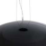 GloboStar® SERENIA BLACK 01272 Μοντέρνο Κρεμαστό Φωτιστικό Οροφής Μονόφωτο 1 x E27 AC220-240V IP20 - Φ90 x Υ40cm - Μαύρο Γύψινο Καμπάνα - 5 Χρόνια Εγγύηση