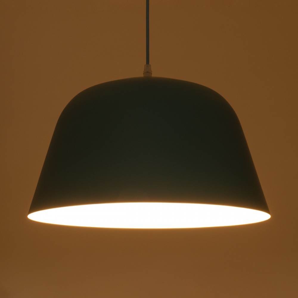 GloboStar® UPVALE 01286 Μοντέρνο Κρεμαστό Φωτιστικό Οροφής Μονόφωτο 1 x E27 Μπλε Μεταλλικό Καμπάνα Φ40 x Y24cm