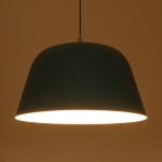 GloboStar® UPVALE 01286 Μοντέρνο Κρεμαστό Φωτιστικό Οροφής Μονόφωτο 1 x E27 Μπλε Μεταλλικό Καμπάνα Φ40 x Y24cm