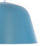GloboStar® UPVALE 01286 Μοντέρνο Κρεμαστό Φωτιστικό Οροφής Μονόφωτο 1 x E27 Μπλε Μεταλλικό Καμπάνα Φ40 x Y24cm